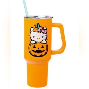 Silver Buffalo Sanrio Hello Kitty Halloween Jack-O-Lantern Tumbler, 40 Oz